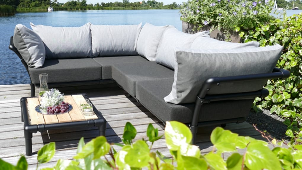 patroon hanger sleuf lounge hoekbank tuin met een mooi design. Atelier robuuzt.nl